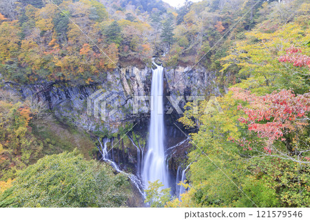 Kegon Falls in the autumn leaves of Oku-Nikko 121579546