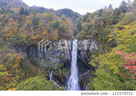 Kegon Falls in the autumn leaves of Oku-Nikko 121579552