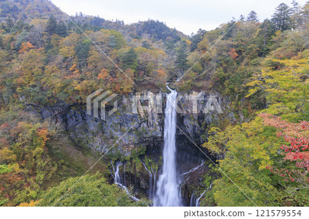 Kegon Falls in the autumn leaves of Oku-Nikko 121579554