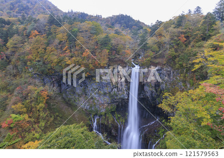 Kegon Falls in the autumn leaves of Oku-Nikko Kegon Falls in the autumn leaves of Oku-Nikko 121579563