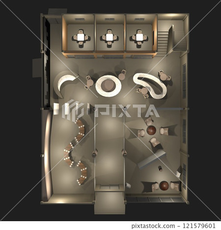 3D illustration of building project 121579601