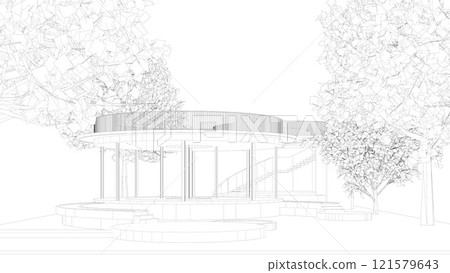 3D illustration of building project 3D illustration of building project 121579643