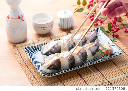 Ayu sushi (natural ayu from Kozagawa, Wakayama Prefecture) Local cuisine Ayu sushi (natural ayu from Kozagawa, Wakayama Prefecture) Local cuisine 121579806