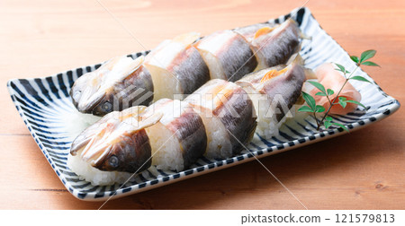 Ayu sushi (natural ayu from Kozagawa, Wakayama Prefecture) Local cuisine 121579813