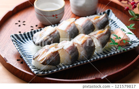 Ayu sushi (natural ayu from Kozagawa, Wakayama Prefecture) Local cuisine 121579817