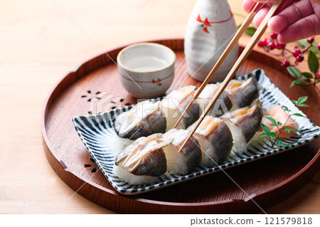 Ayu sushi (natural ayu from Kozagawa, Wakayama Prefecture) Local cuisine Ayu sushi (natural ayu from Kozagawa, Wakayama Prefecture) Local cuisine 121579818