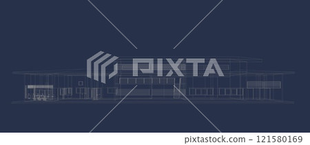 3D illustration of residential project 121580169