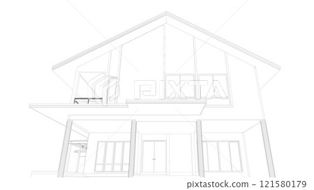 3D illustration of residential project 121580179