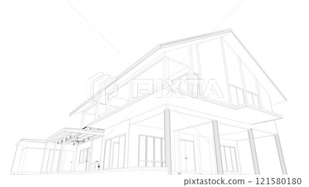 3D illustration of residential project 121580180