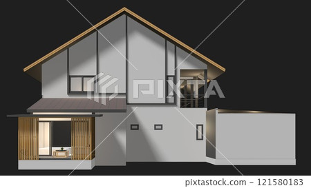 3D illustration of residential project 121580183