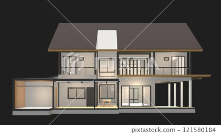 3D illustration of residential project 121580184