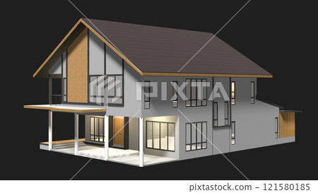 3D illustration of residential project 121580185