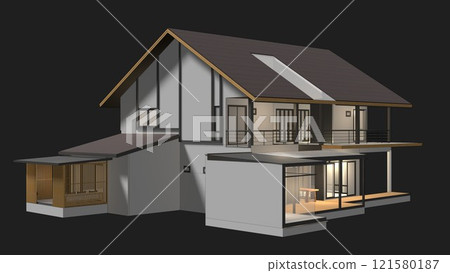 3D illustration of residential project 121580187