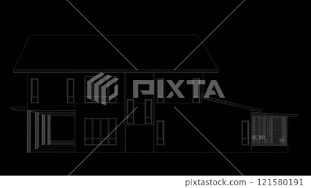 3D illustration of residential project 3D illustration of residential project 121580191