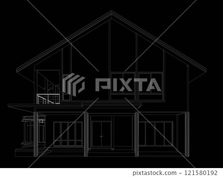 3D illustration of residential project 3D illustration of residential project 121580192