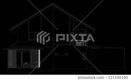 3D illustration of residential project 3D illustration of residential project 121580193