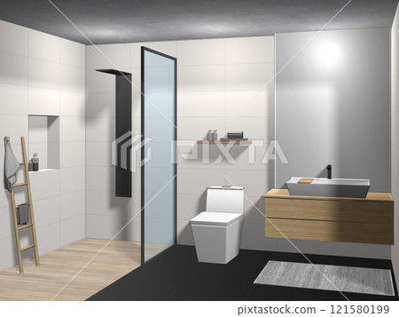 3D illustration of residential project 3D illustration of residential project 121580199