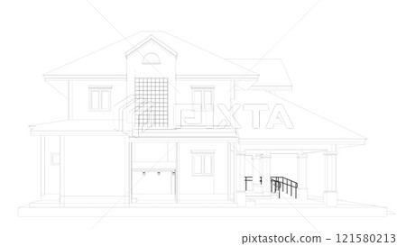 3D illustration of residential project 121580213