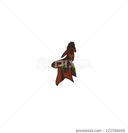 Vector illustration of hand drawn maple bud or shoot with leaves. Environment. 121580448