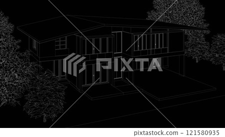 3D illustration of residential project 121580935