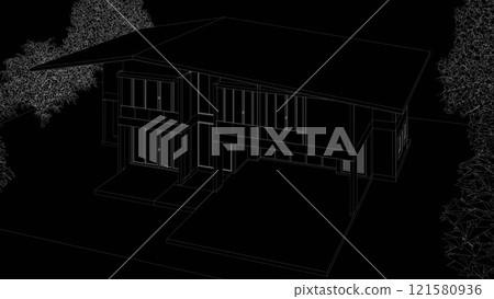 3D illustration of residential project 3D illustration of residential project 121580936