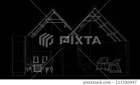 3D illustration of residential project 121580947