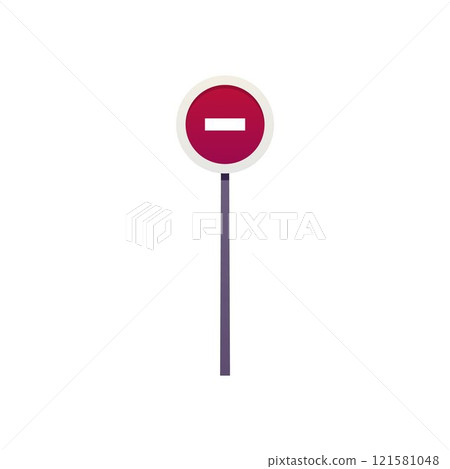 Vector illustration with the image of a road sign do not enter. Vector illustration with the image of a road sign do not enter. 121581048