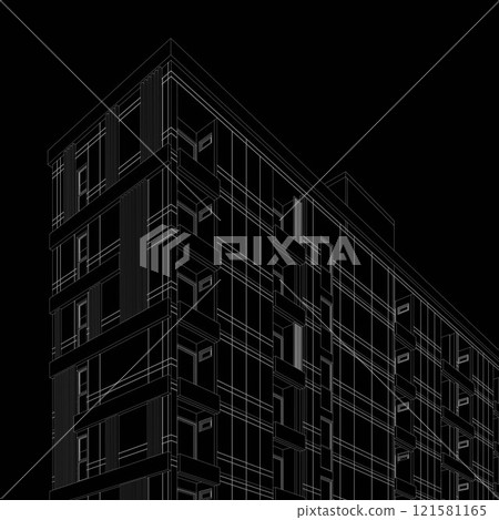 3D illustration of building project 3D illustration of building project 121581165