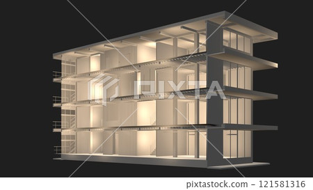 3D illustration of building structure 3D illustration of building structure 121581316