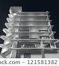 3D illustration of building structure 121581382