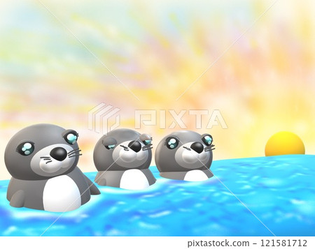 密封和日出 密封和日出 121581712