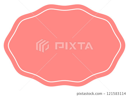 Pink bumpy oval frame Pink bumpy oval frame 121583114