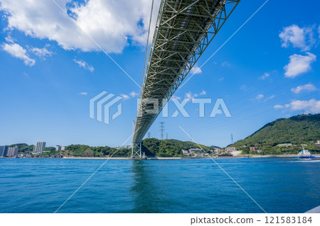 從目嘉里觀光長廊看到的關門大橋 121583184