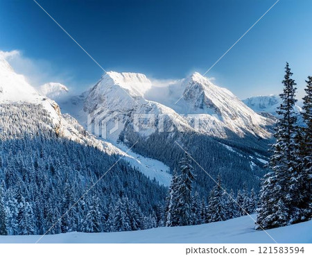 冬季雪山 冬季雪山 121583594