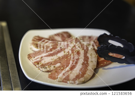 Pork ribs for grilled meat 121583656