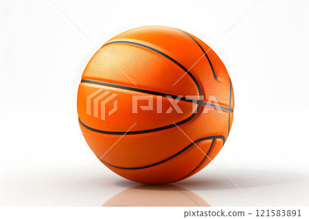 basketball ball on a white background. sports equipment 121583891