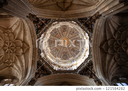 Inside of the Dome of New Cathedral of Salamanca, Spain Inside of the Dome of New Cathedral of Salamanca, Spain 121584282