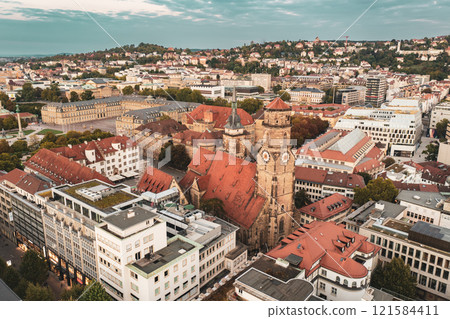 Stiftskirche church in Stuttgart, Germany, travel destination 121584411