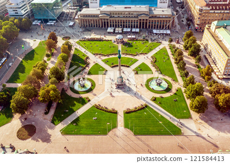 Schlossplatz in Stuttgart, Germany, travel landscape Schlossplatz in Stuttgart, Germany, travel landscape 121584413