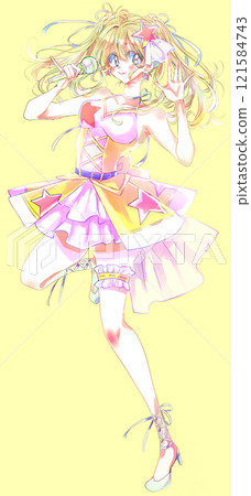 Singing and dancing idol blonde 121584743