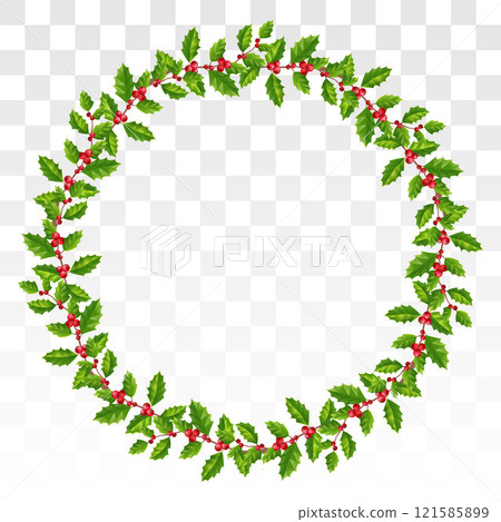 Christmas flower and branches. Christmas festival, New year invitation, or greeting cards.Holly with red berries. Eps 10 Christmas flower and branches. Christmas festival, New year invitation, or greeting cards.Holly with red berries. Eps 10 121585899
