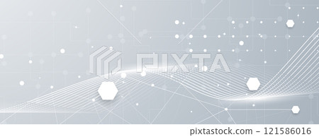 Vector abstract technology and science digital background 121586016