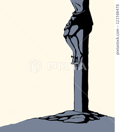 Vector drawing. Jesus on the cross Vector drawing. Jesus on the cross 121586478