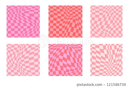 Psychedelic checkerboard poster Psychedelic checkerboard poster 121586730