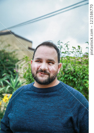 Man Biting His Lips To Flirt  121586770