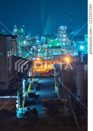 Zhounan factory night view Zhounan factory night view 121587390