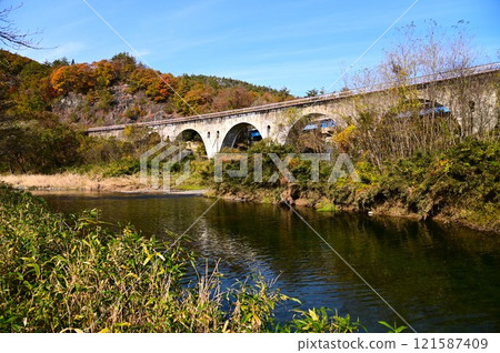 JR Kamaishi Line (Galaxy Dream Line Kamaishi Line) Tatsusobe River Bridge 121587409