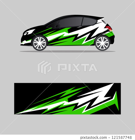 Car decal wrap design vector 121587748