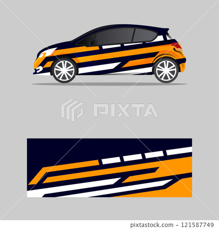 Car decal wrap design vector Car decal wrap design vector 121587749
