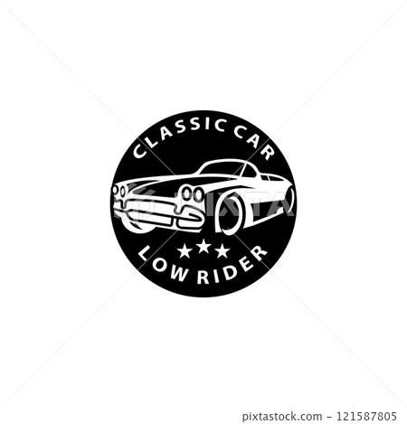 low rider vintage car badge logo design low rider vintage car badge logo design 121587805